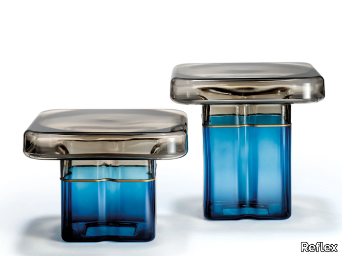 TAU 40 MURANO - Square Murano glass coffee table _ Reflex