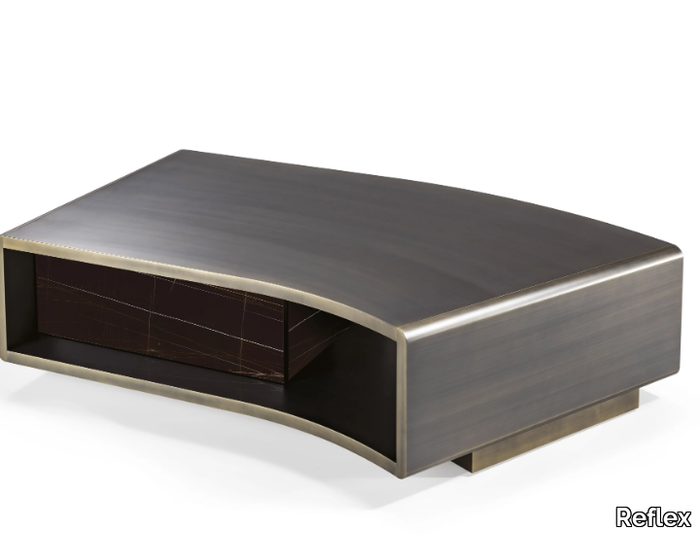 SPACE 40 - Low wooden coffee table with storage space _ Reflex