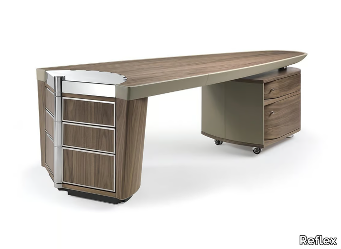 ARK - Wooden office desk with drawers _ Reflex