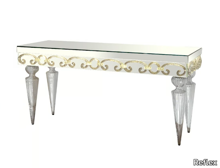 CASANOVA - Rectangular glass console table _ Reflex