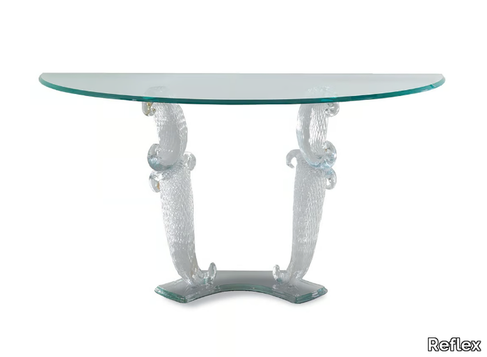 CASANOVA - Demilune glass console table _ Reflex