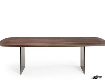 MONOLITE 72 - Table with glass base and LegnoReflex top _ Reflex