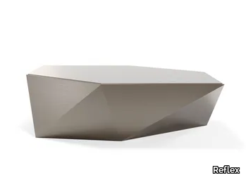 ORIGAMI 40 - Wood and glass coffee table for living room _ Reflex