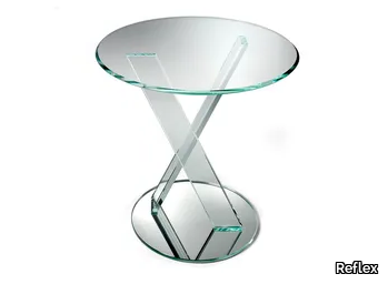 MISTER X - Round glass coffee table _ Reflex