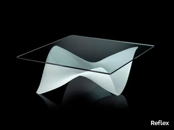 GAUDÌ - Square glass coffee table _ Reflex