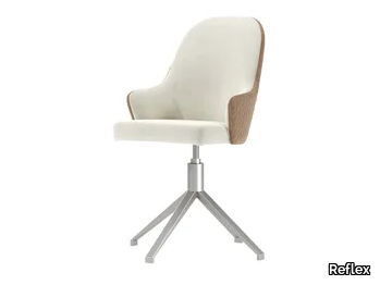 LUDWIG - Trestle-based fabric office chair with armrests _ Reflex