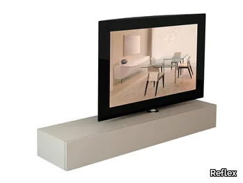 LUNA HI-FI - Low TV cabinet with flap doors _ Reflex