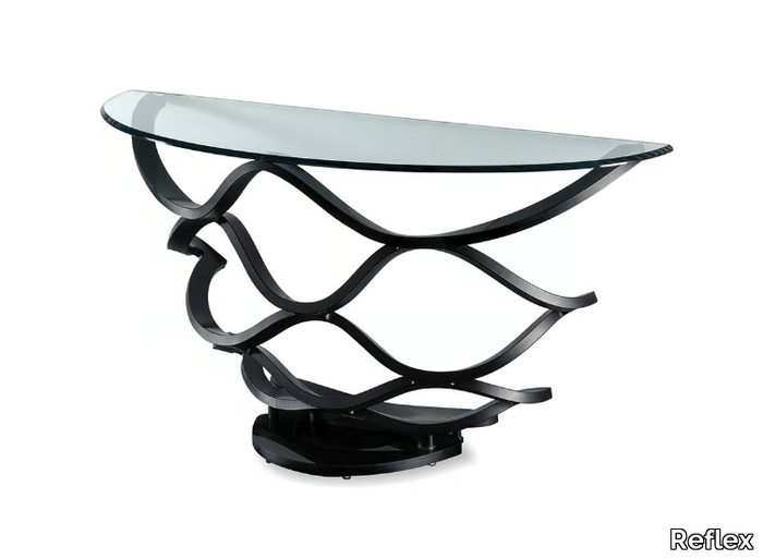 NEOLITICO - Demilune glass console table _ Reflex