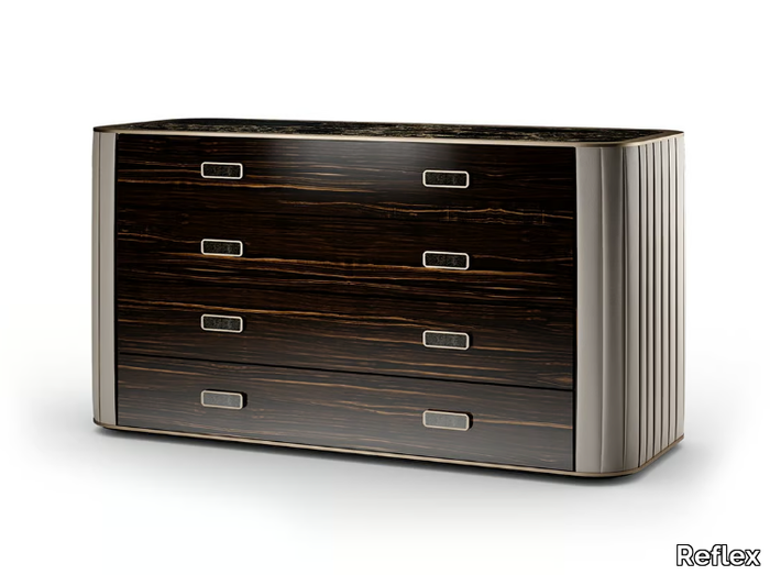 PLISSÈ - Wooden chest of drawers _ Reflex