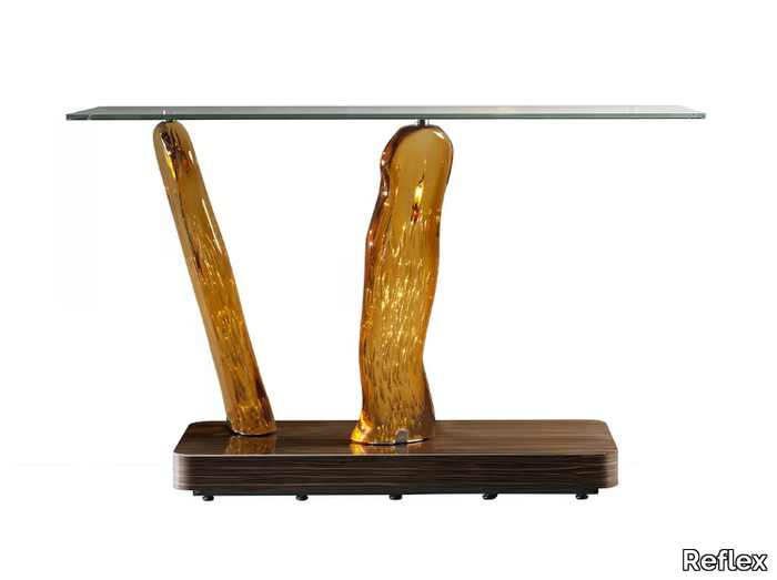 SASSI - Rectangular glass console table _ Reflex