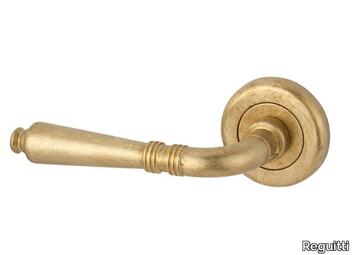 GINEVRA - Brass door handle on rose _ Reguitti