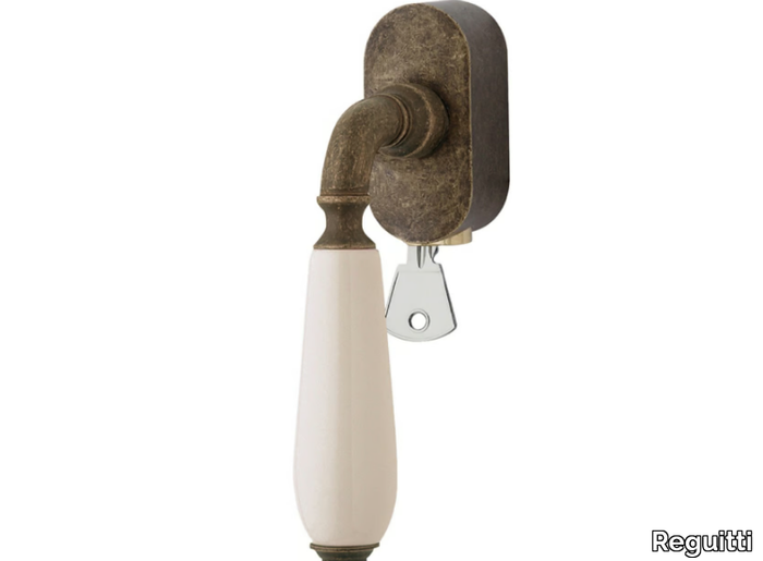 CINZIA - DK window handle with lock on rose _ Reguitti