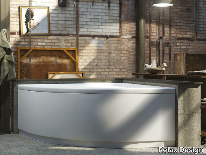 VITTORIA - Hydromassage corner acrylic bathtub _ Relax Design