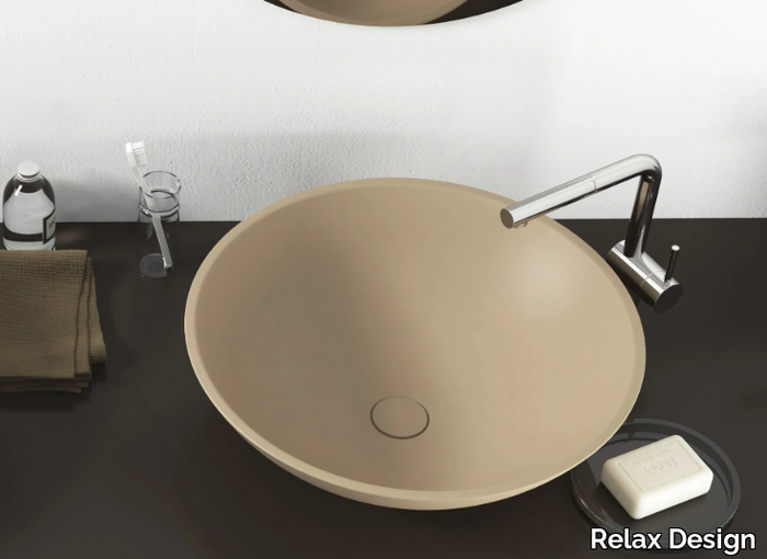 CHOTO S - Countertop round Luxolid® washbasin _ Relax Design