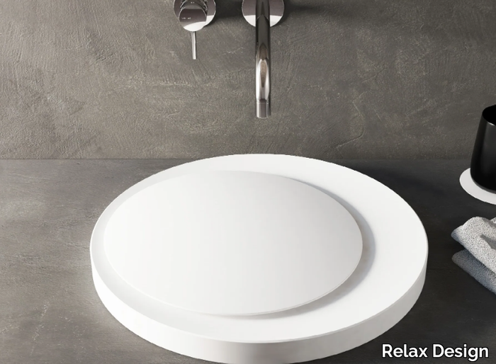 ECLIPSE - Countertop single Luxolid® washbasin _ Relax Design