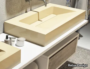 BIG-L SLOP - Countertop rectangular Luxolid® washbasin _ Relax Design