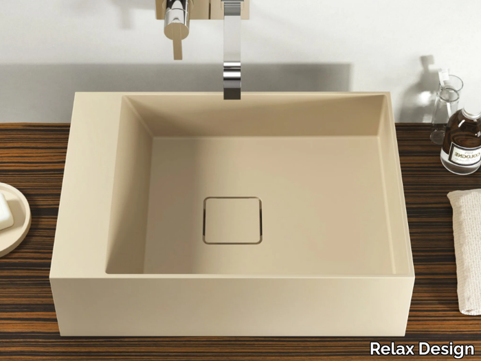 L - Countertop rectangular Luxolid® washbasin _ Relax Design