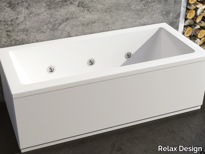 LAQUA - Hydromassage rectangular acrylic bathtub _ Relax Design