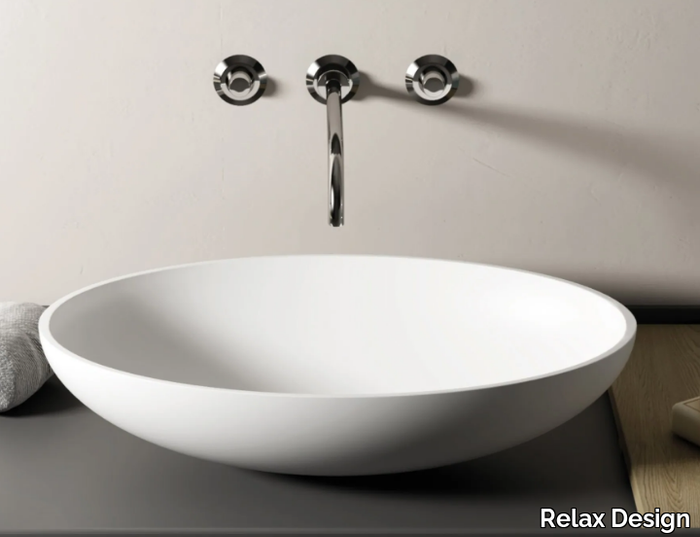 OVO - Countertop oval composite material washbasin _ Relax Design