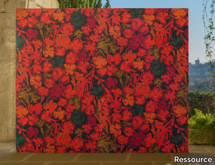 ESTAMPE - Wallpaper with floral pattern _ Ressource