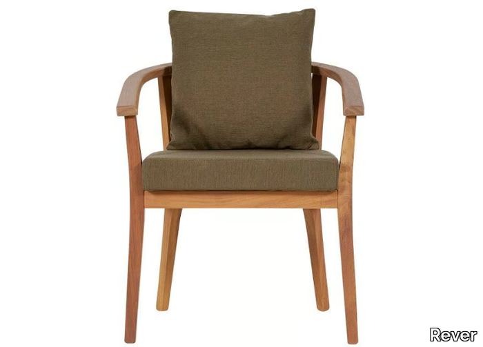 ZENIT - Iroko garden chair with armrests _ Rever