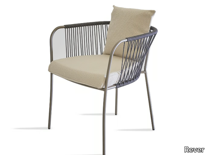 LEVANTE - Stackable garden chair with armrests _ Rever