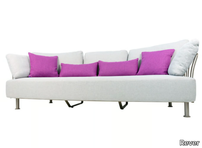 CLOUD - Fabric and steel garden sofa _ Rever