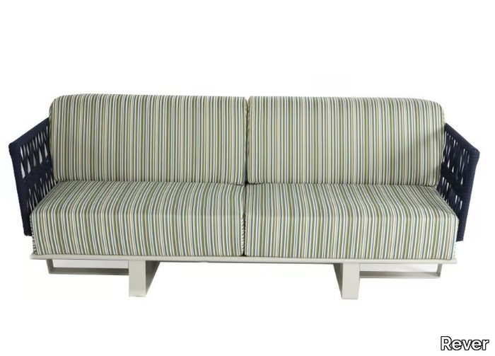 VIAREGGIO - Fabric and steel garden sofa _ Rever