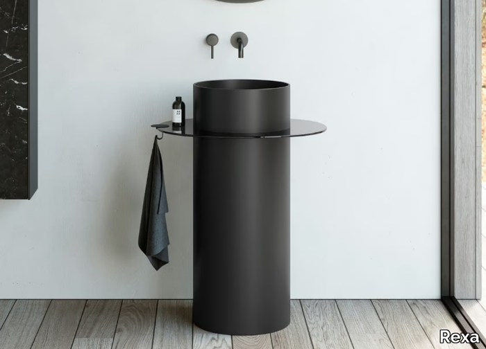 DISCOVOLANTE - Freestanding Corian® washbasin _ Rexa