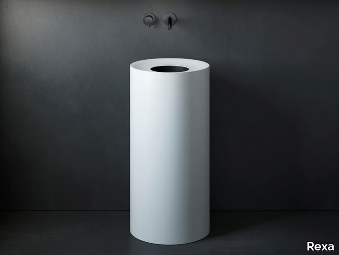 HOLE - Freestanding Corian® washbasin _ Rexa