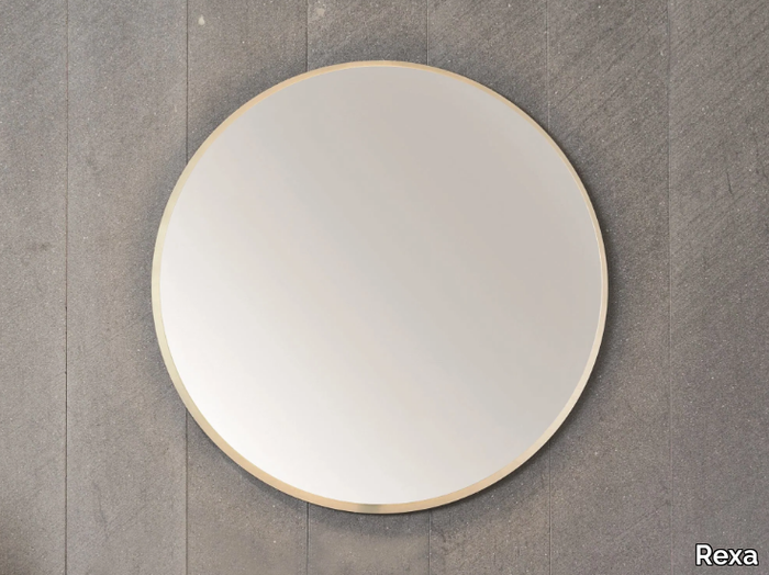 HALO - Round wall-mounted framed mirror _ Rexa