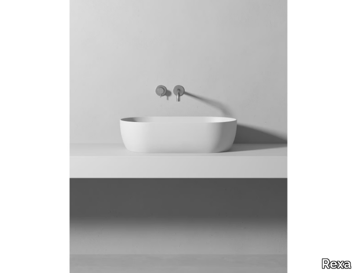 CREADLE - Countertop ceramic washbasin _ Rexa