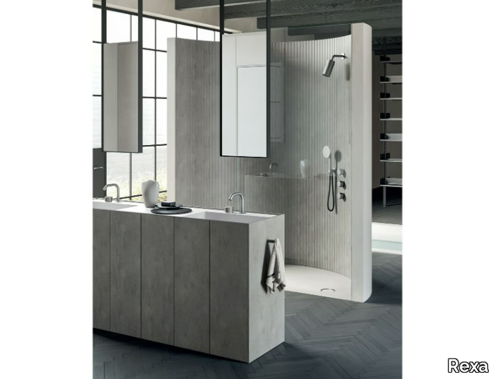 HI-LINE - Corian® vanity unit with integrated washbasin _ Rexa