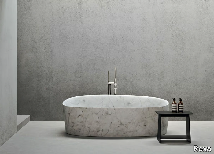 LUNI - Freestanding marble bathtub _ Rexa