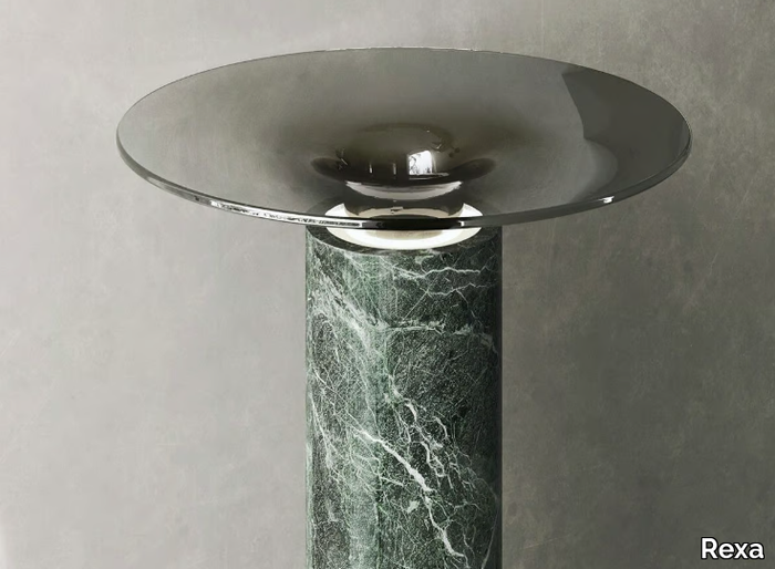 PURE - Marble washbasin with light _ Rexa