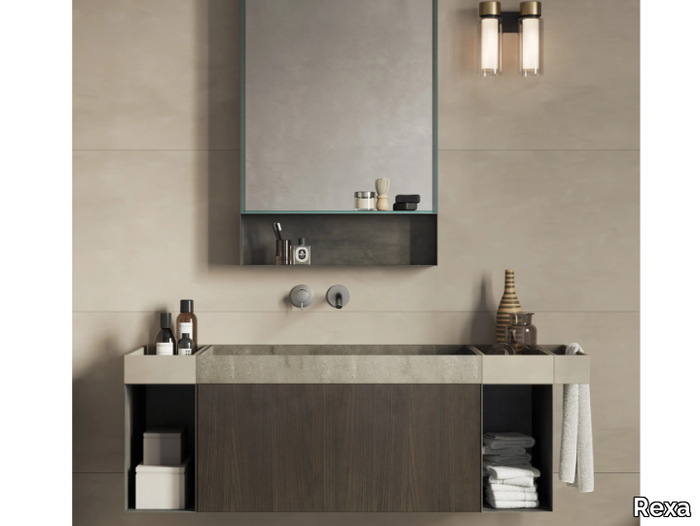 COMPACT LIVING - SET 3 - Wall-mounted vanity unit _ Rexa