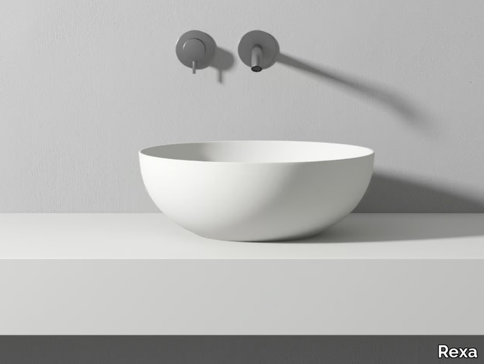 PAN - Countertop round Korakril™ washbasin _ Rexa