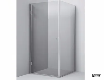 Corner Shower Enclosure - Hinged door - Corner Shower Enclosure with hinged door _ Rexa