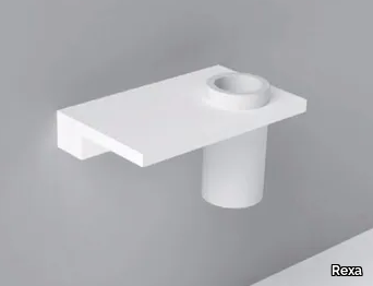 UNICO - Corian® toothbrush holder / bathroom wall shelf _ Rexa