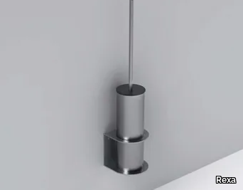 MINIMAL - Wall-mounted steel toilet brush _ Rexa