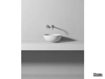 CUPOLA - Round countertop ceramic washbasin _ Rexa