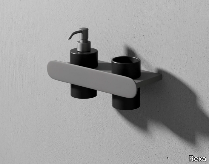 MOON - Corian® Bathroom soap dispenser / toothbrush holder _ Rexa