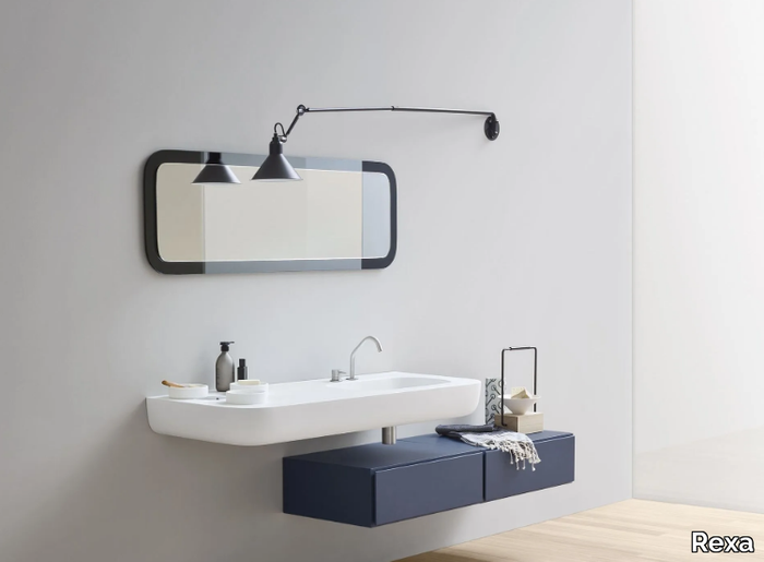 ESPERANTO - Wall-mounted Corian® washbasin _ Rexa