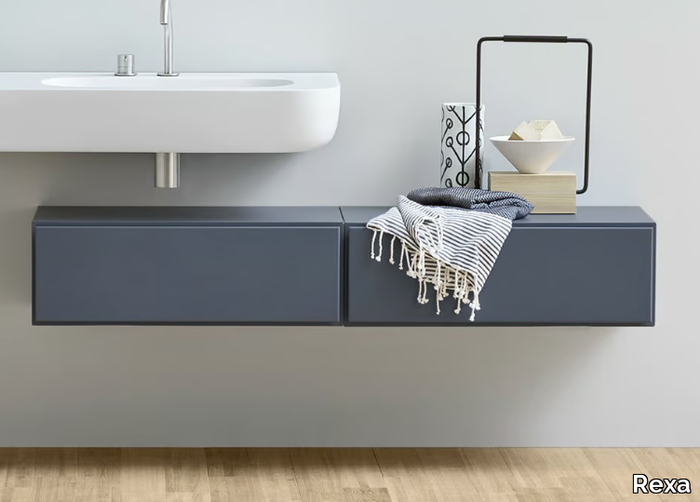 ESPERANTO - Suspended bathroom cabinet with drawers _ Rexa