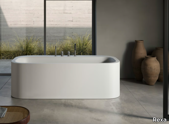 R1 - Freestanding oval Korakril™ bathtub _ Rexa