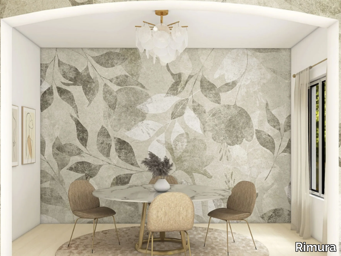 HOJA - Panoramic wallpaper with floral pattern _ Rimura