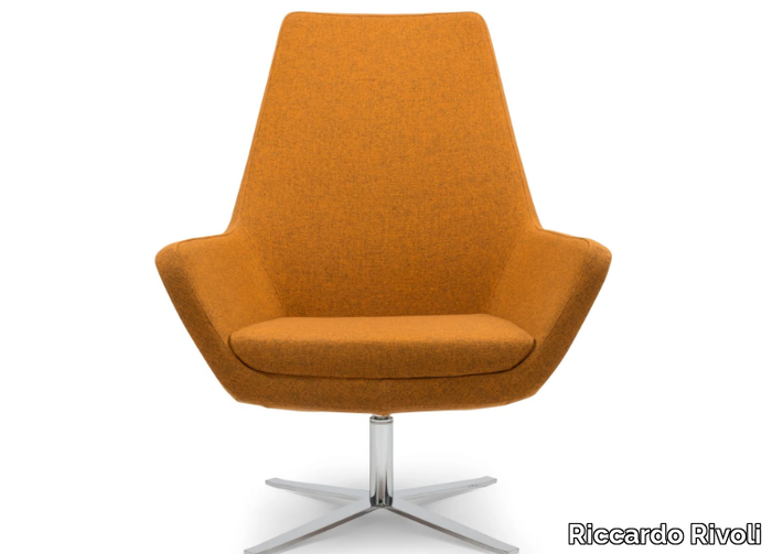 MISS FLAT STAR - Swivel armchair with armrests with 4-spoke base _ Riccardo Rivoli