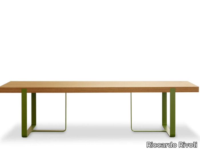 NASTRO - Rectangular wooden dining table _ Riccardo Rivoli