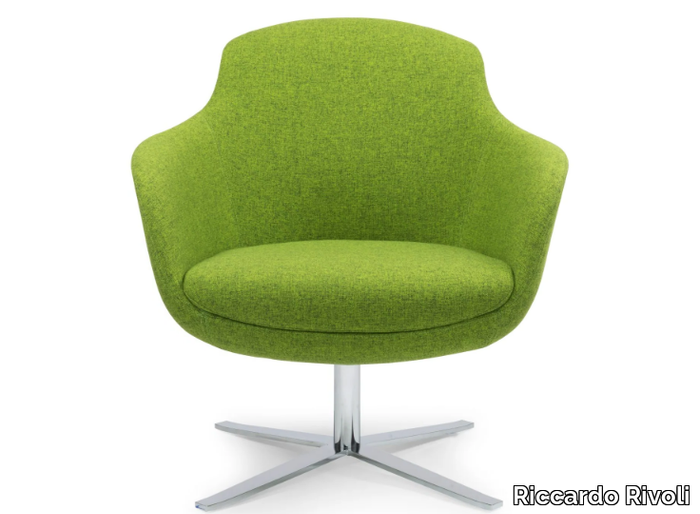 PRINCE FLAT STAR - Swivel armchair with 4-spoke base _ Riccardo Rivoli