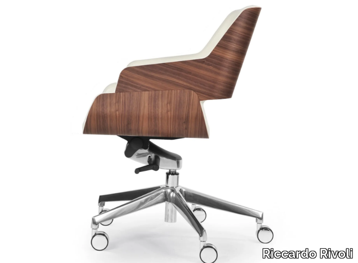 ROSE OFFICE - Swivel office chair with armrests with 5-Spoke base _ Riccardo Rivoli